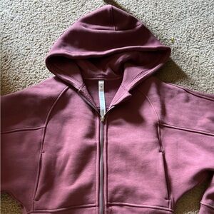 Lululemon Thick Fleece Lined Crop Hoodie Jacket Womens 6 Long Sleeve